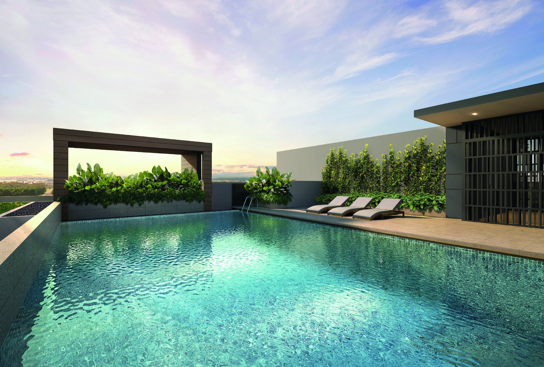 Rooftop swimming pool (artist’s impression)
